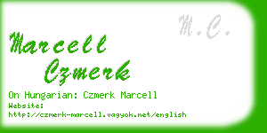 marcell czmerk business card